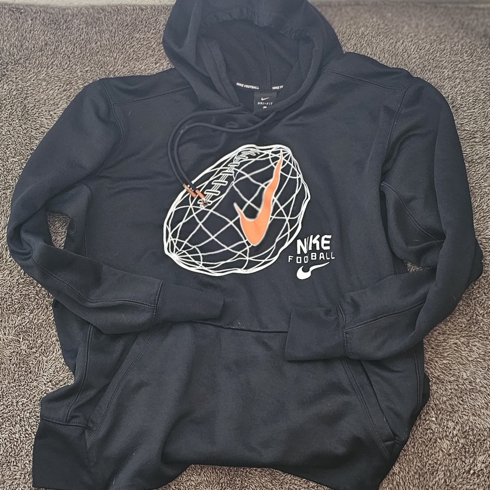 Nike Men's Black Football Hoodie Size L